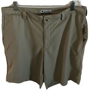 Columbia Shorts Men 38 Beige Slash Pockets Minimalist Dress Shorts